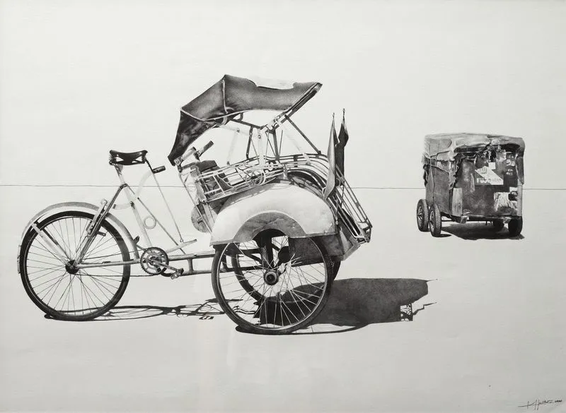 Becak dan Gerobak Malioboro
