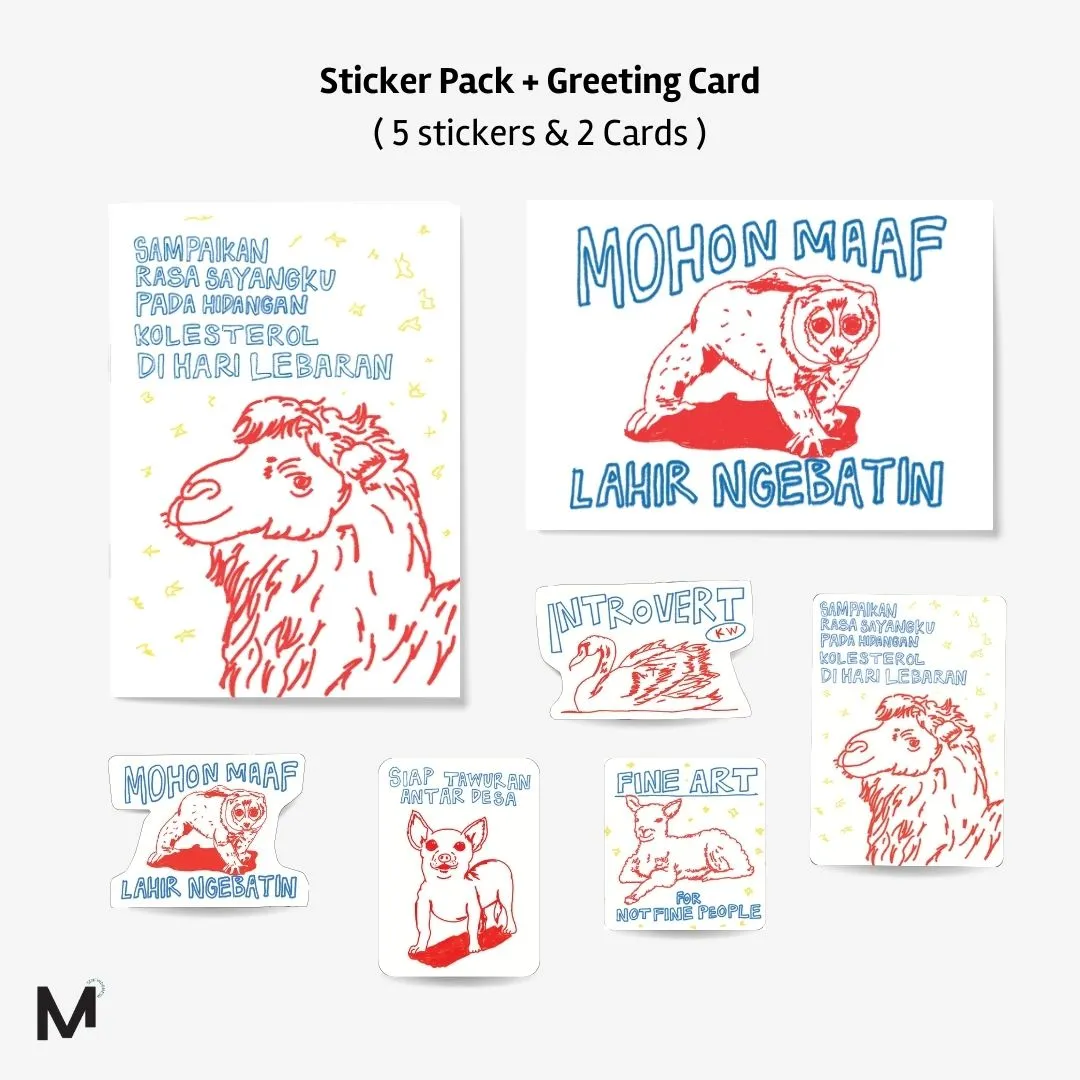 Meramu x Binatang Approach - Sticker Pack & Greeting Cards - Image 3