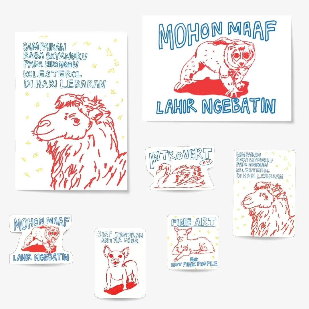 Meramu x Binatang Approach - Sticker Pack & Greeting Cards