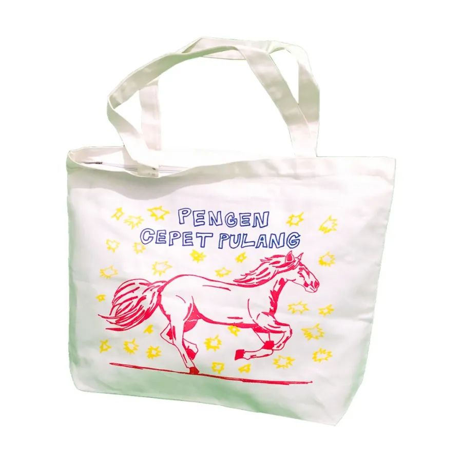 Canvas Tote Bag Kuda -Pengen Cepet Pulang