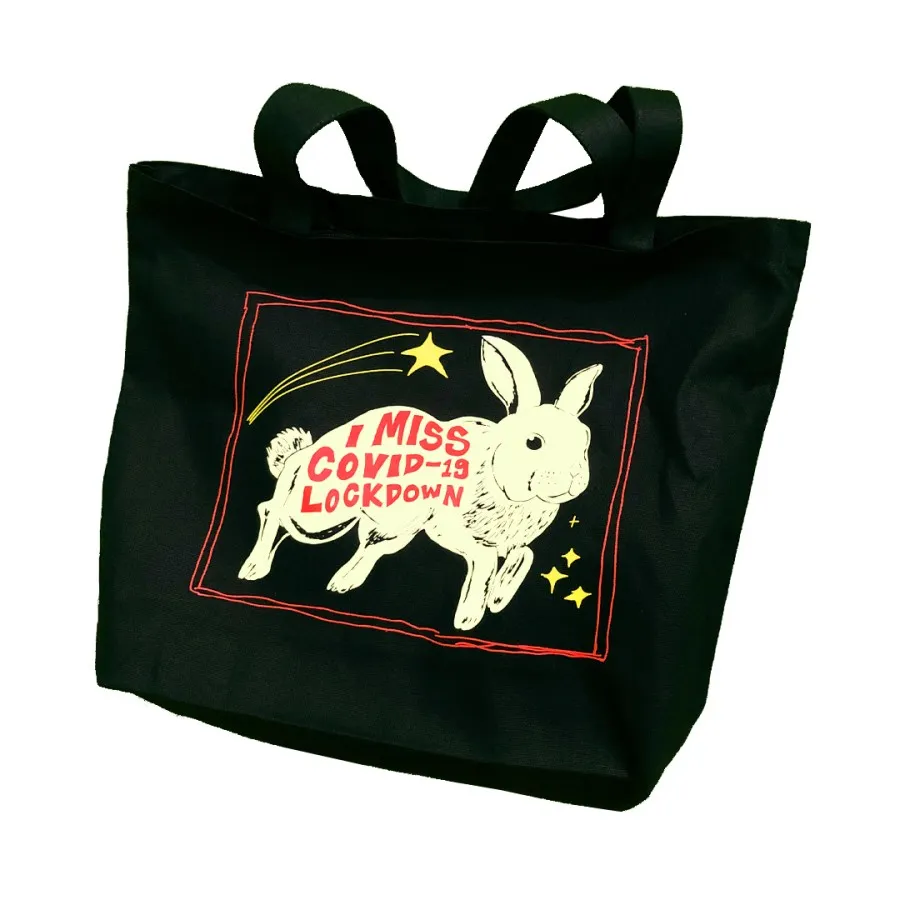 Canvas Tote Bag Kelinci - I Miss Covid-19 Lockdown