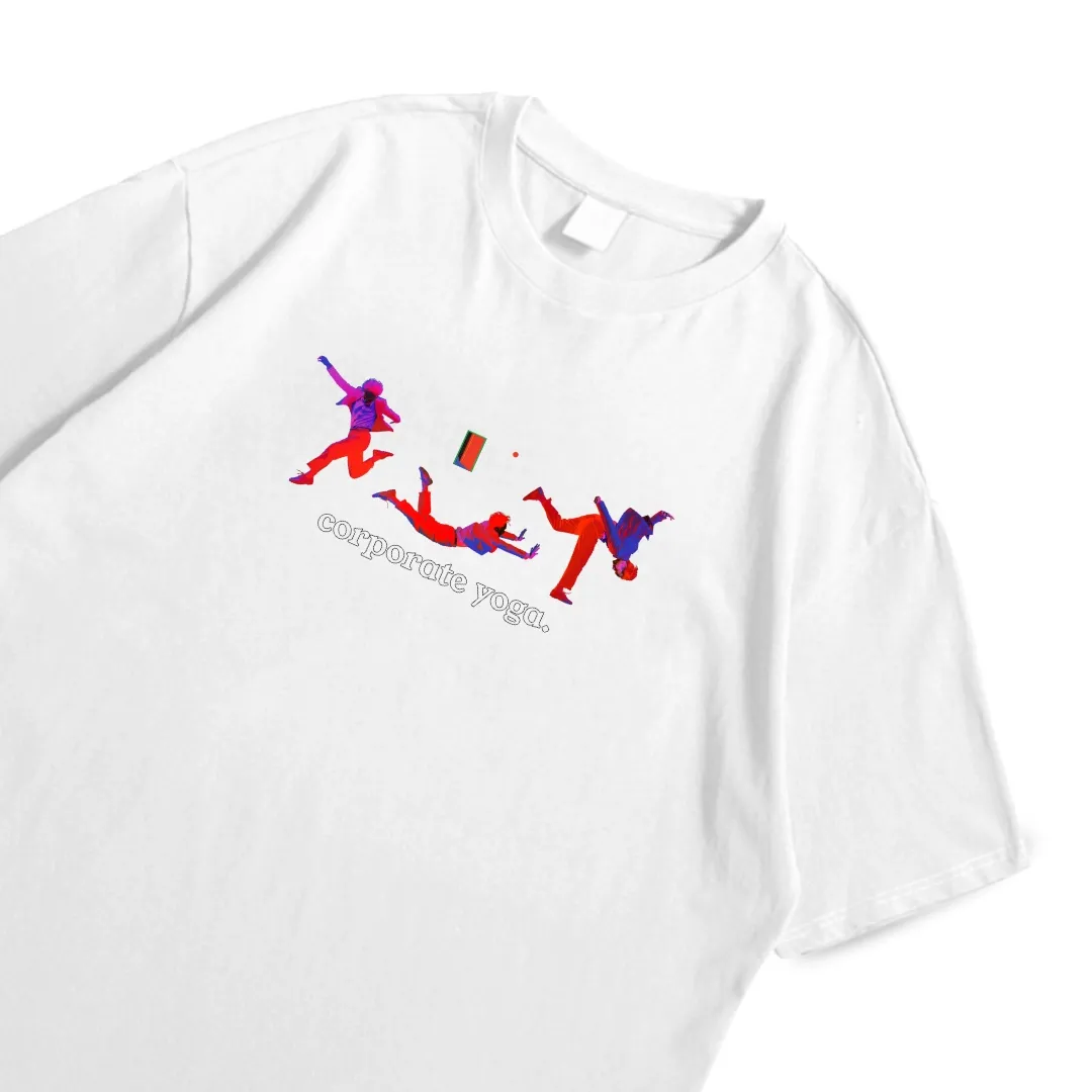 Alternative view of corporate yoga tshirt