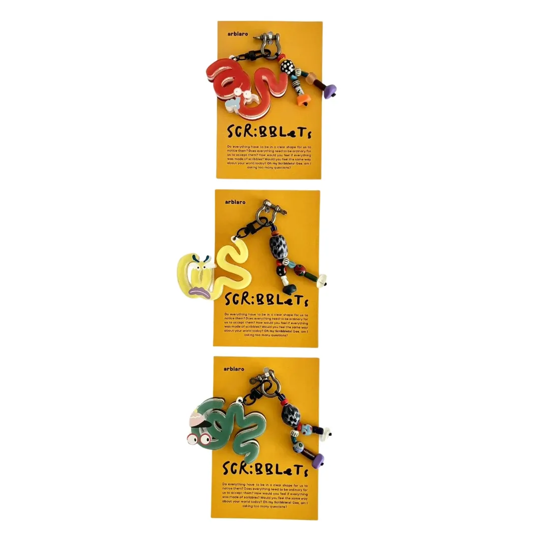 Scribblets Bag Charm Series